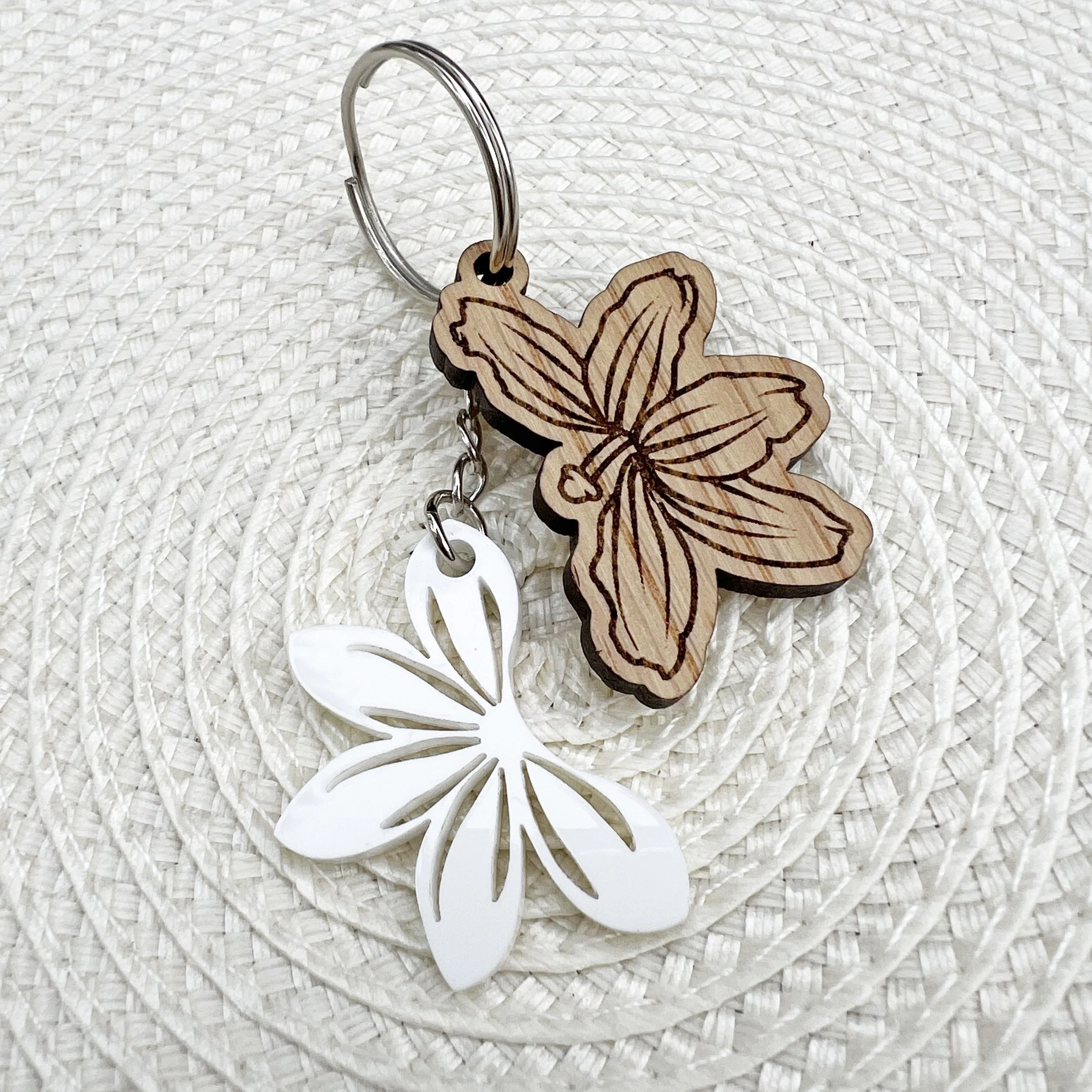 Naupaka Mo'olelo Keychain — Pueo Projects